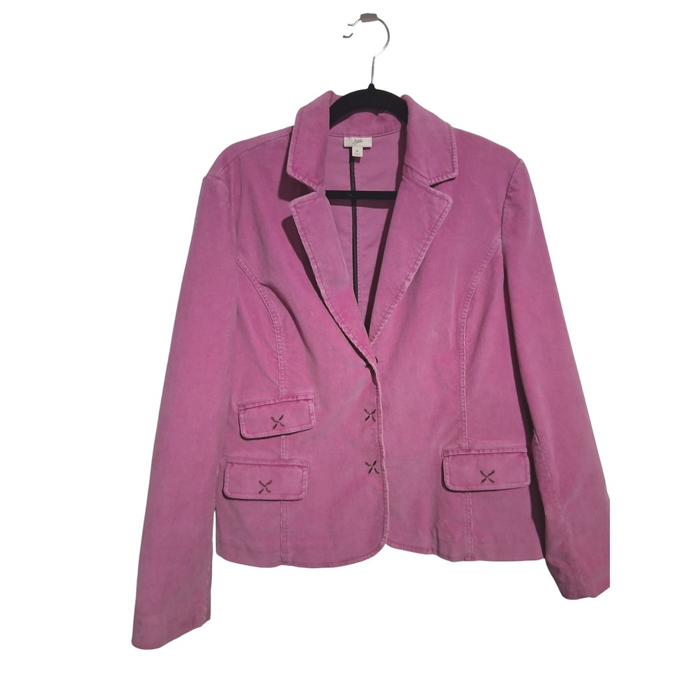 J.Jill Corduroy Women's size M Pink Coquette Fairy Grunge Career Casual Blazer